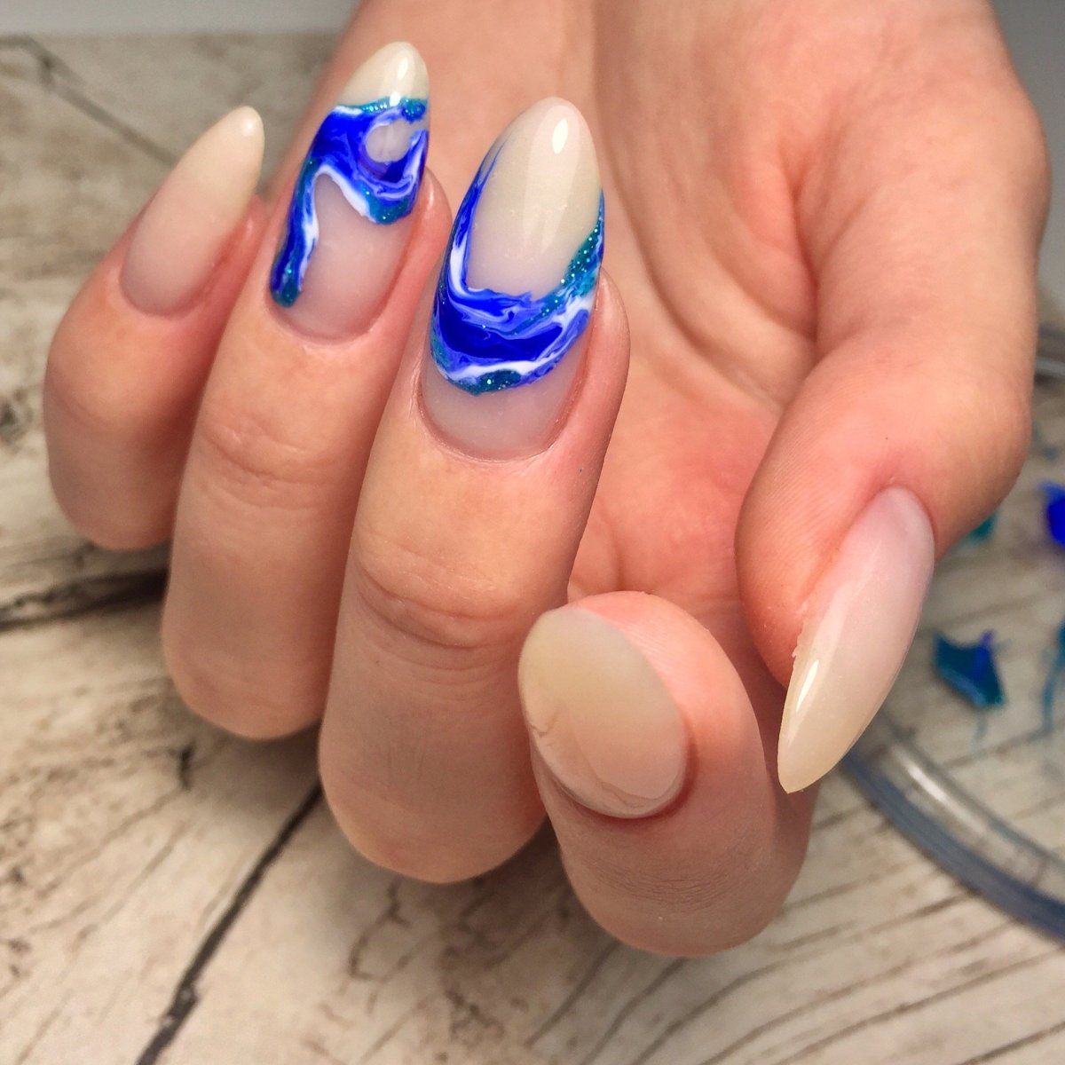 Выкладной френч синий