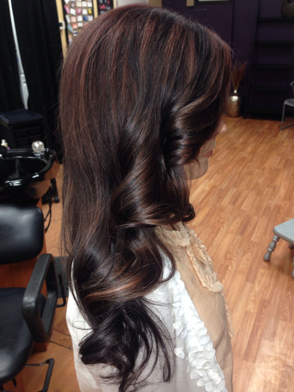 Тонирование темных волос