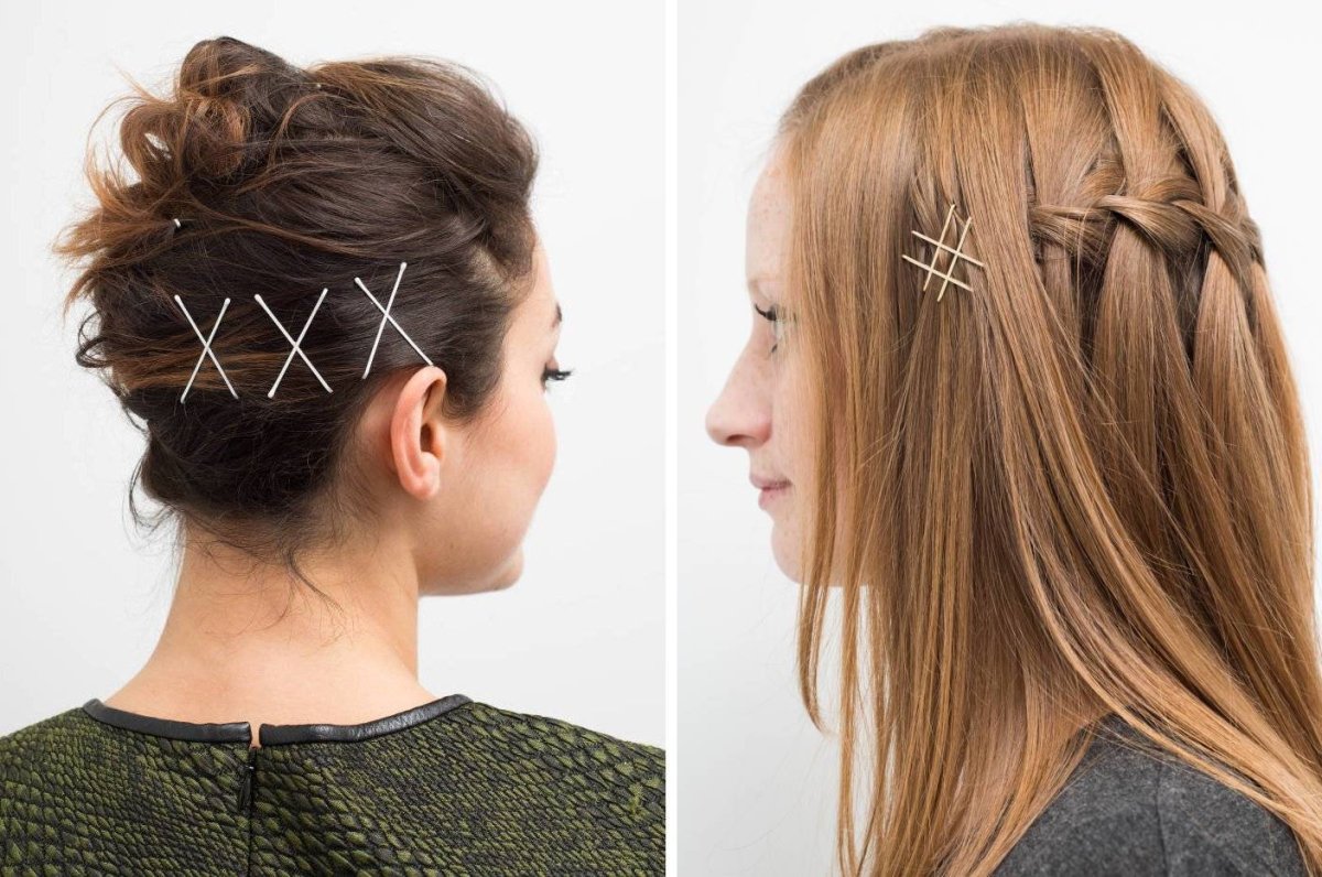 Прически с невидимками на средние