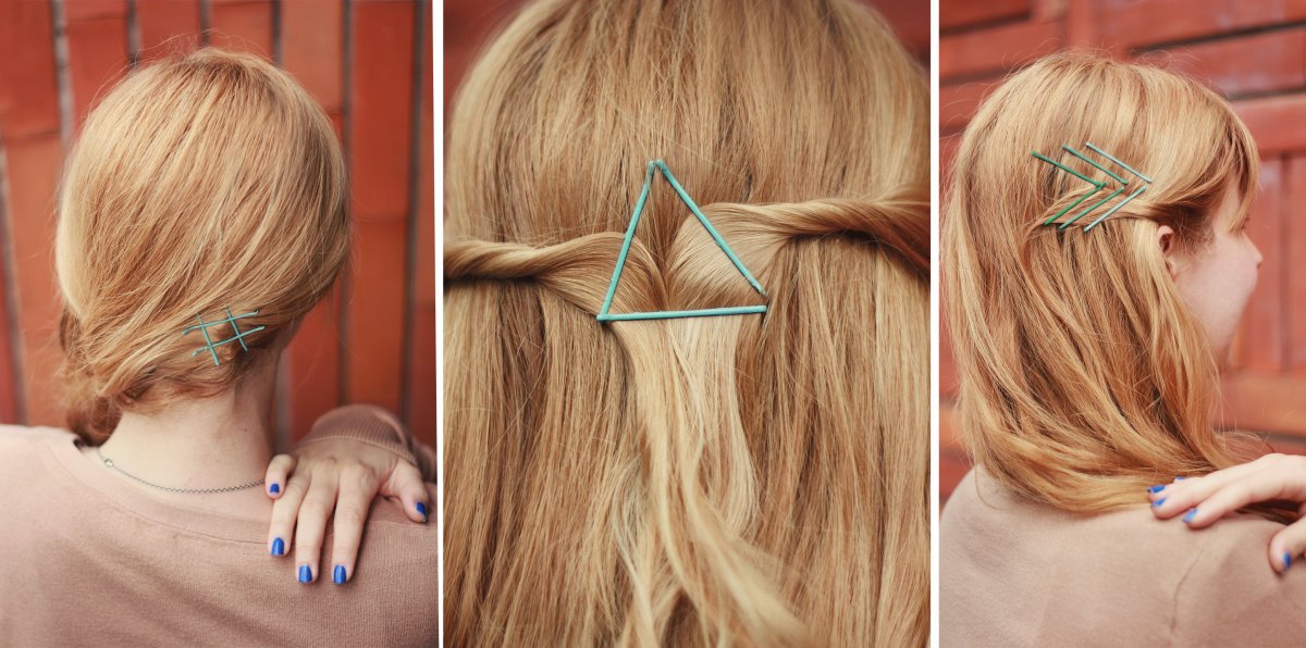 Прическа на каре с невидимками