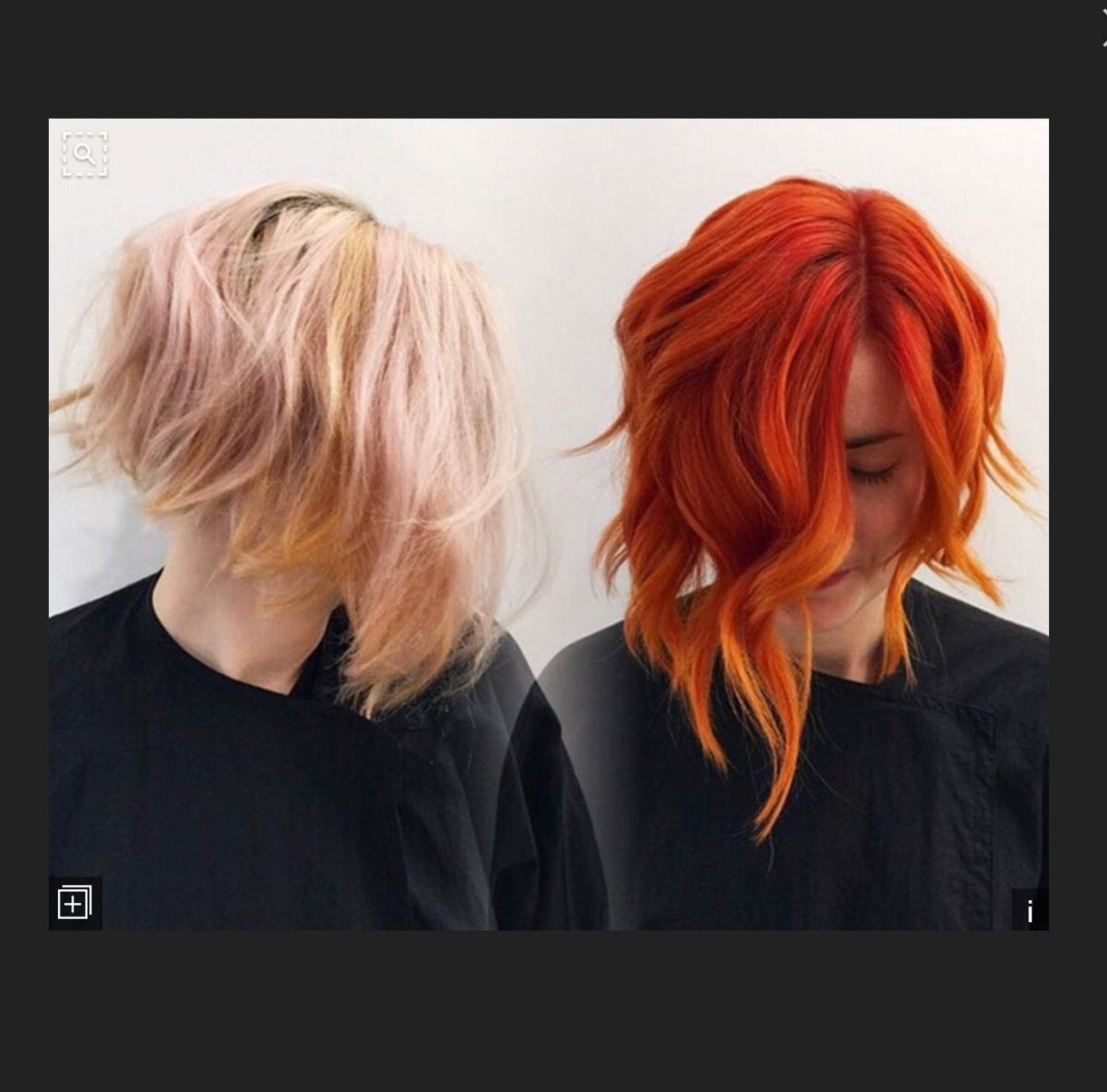 Растяжка цвета на коротких волосах рыжий