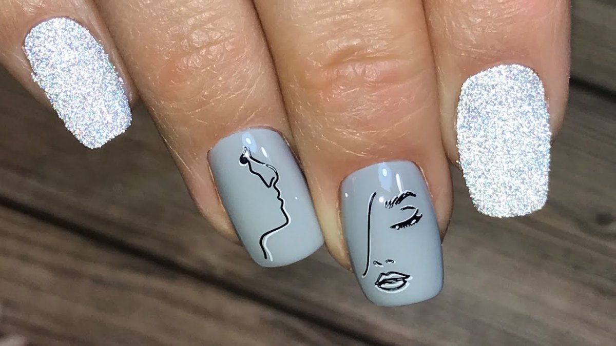 Маникюр неоновый френч