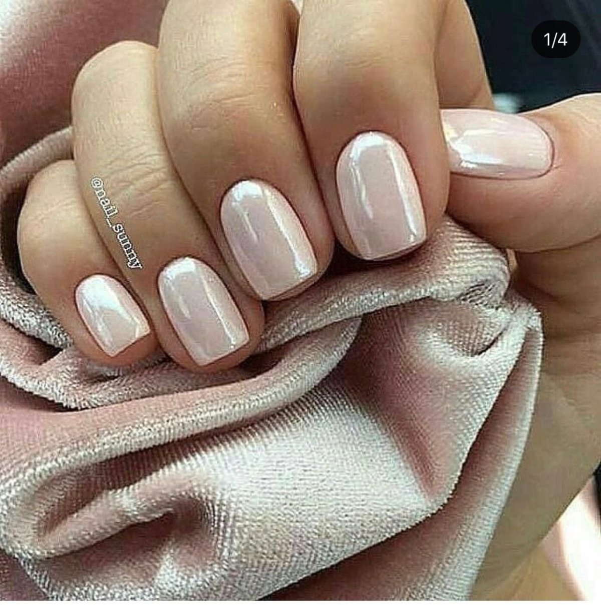 Светоотражающий маникюр на квадратные ногти