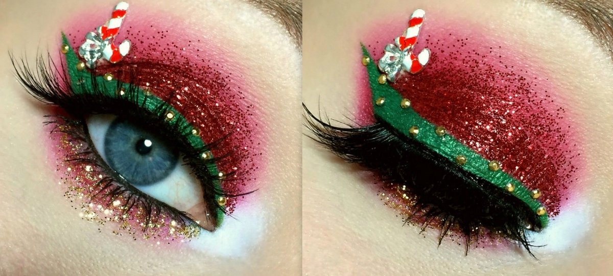 Необычный макияж на новый год