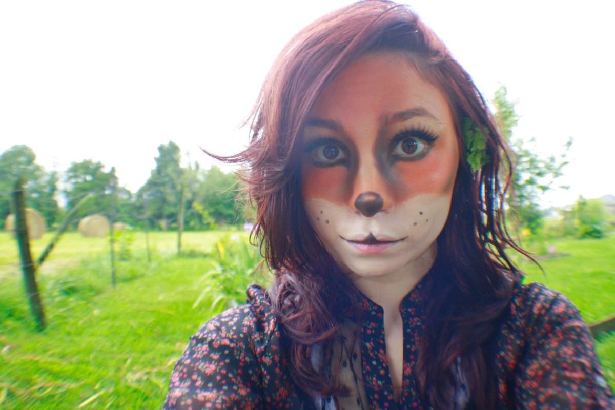 Макияж на Хэллоуин лиса