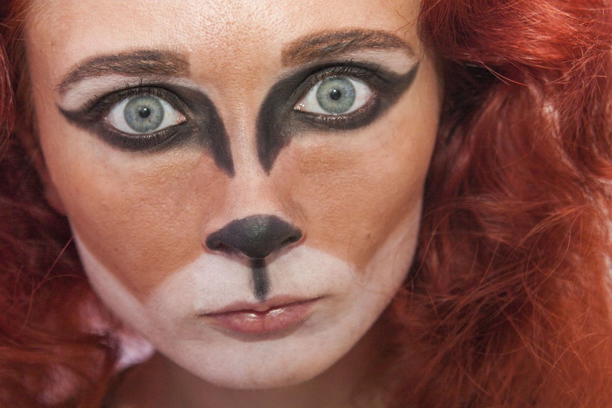 Образ лисы макияж
