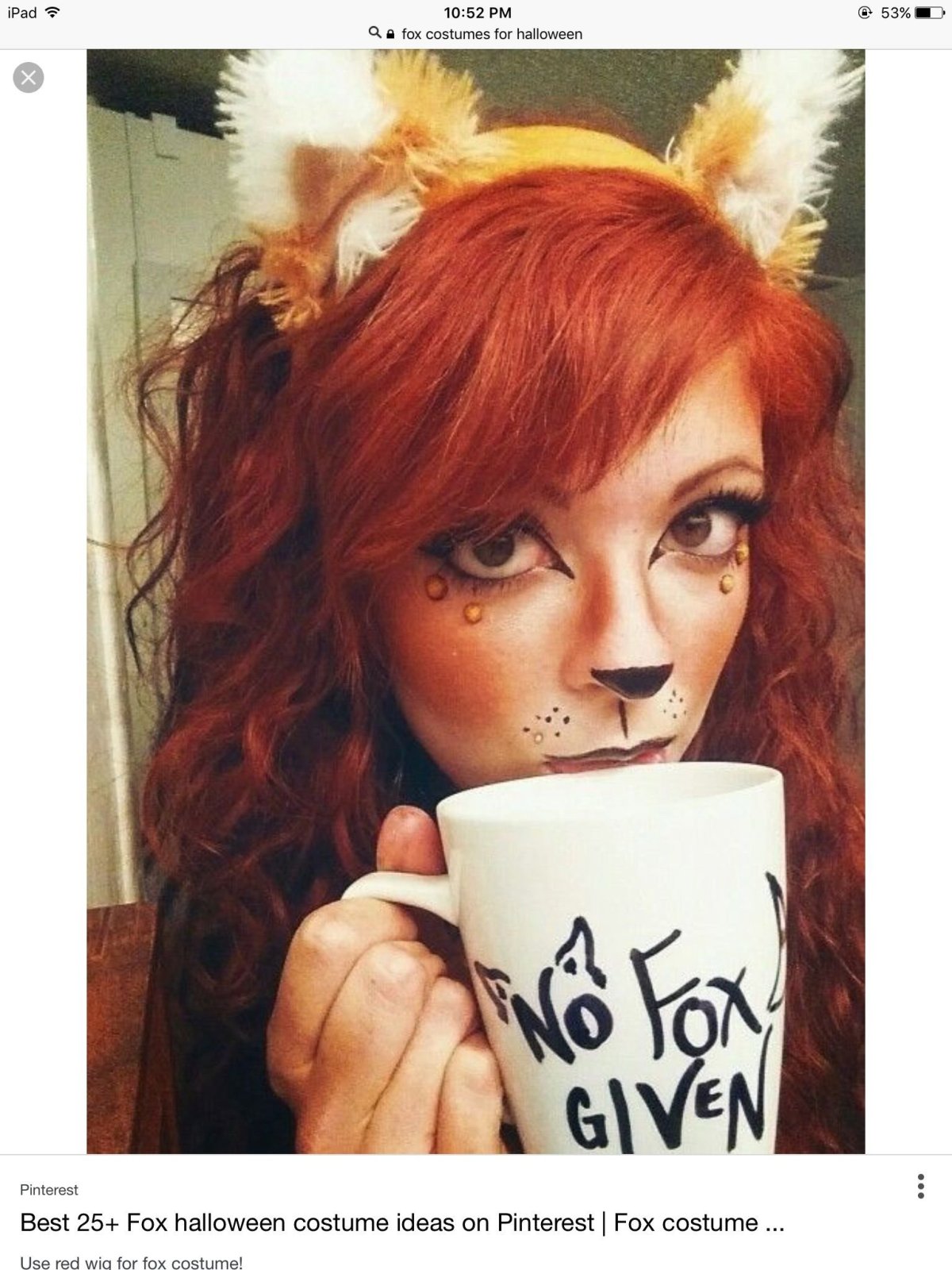 Макияж лисы на Хэллоуин