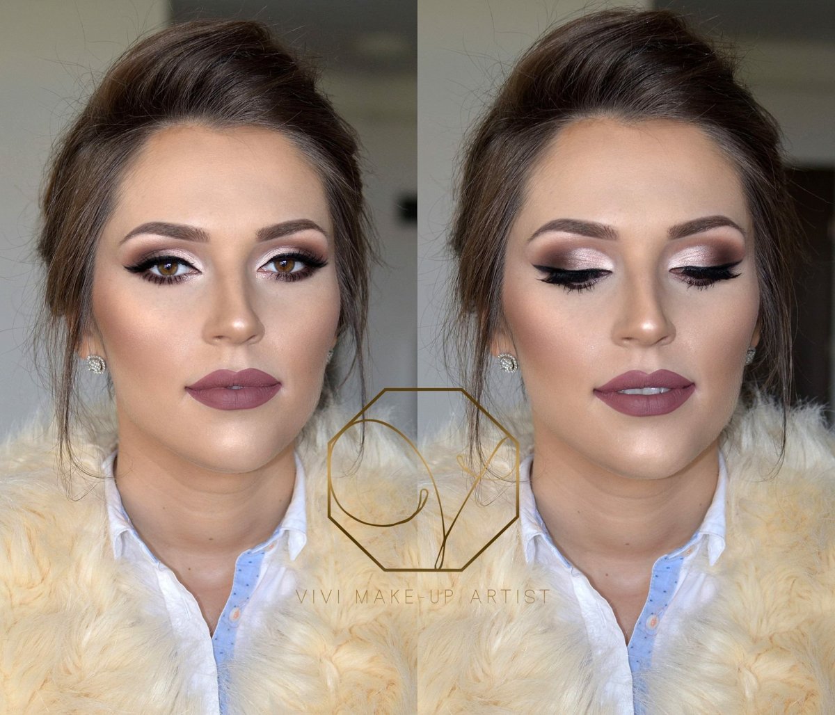 Макияж невесты для нависшего века