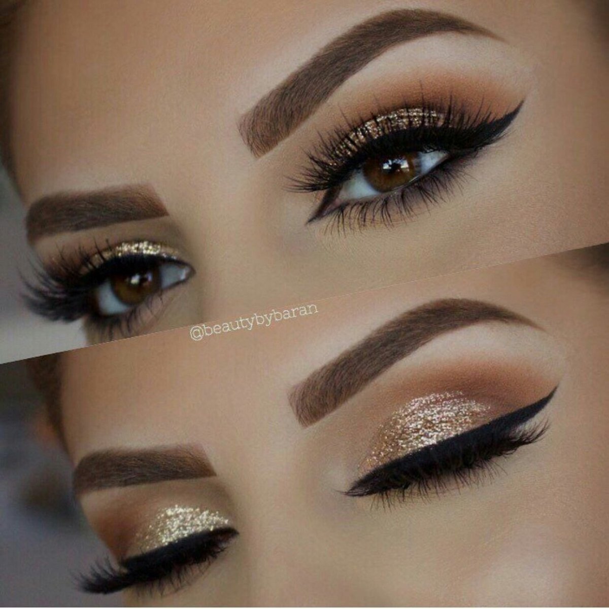 Макияж в бежево-коричневых тонах