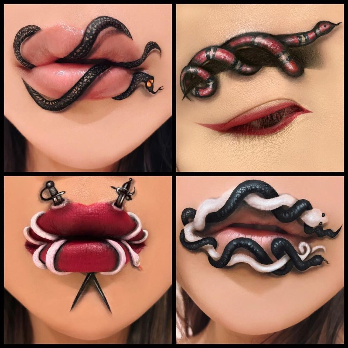 Макияж ящерицы