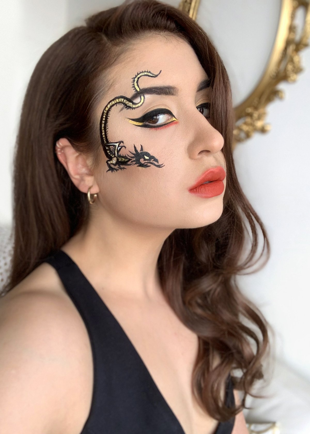 Макияж на Хэллоуин змеиный