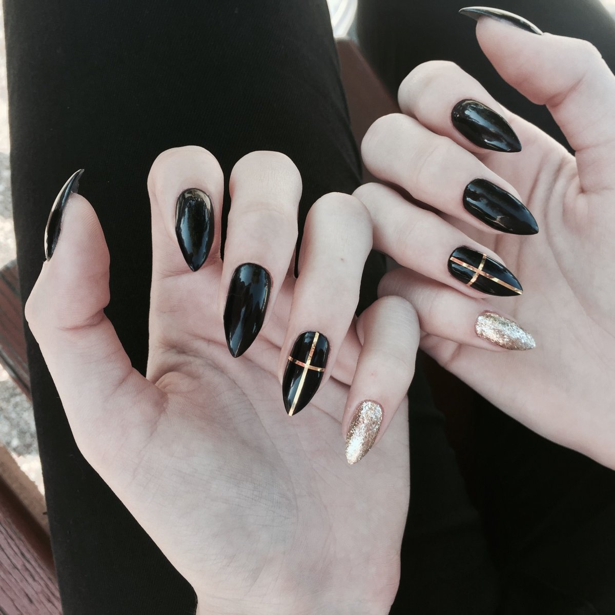 Черные дерзкие ногти