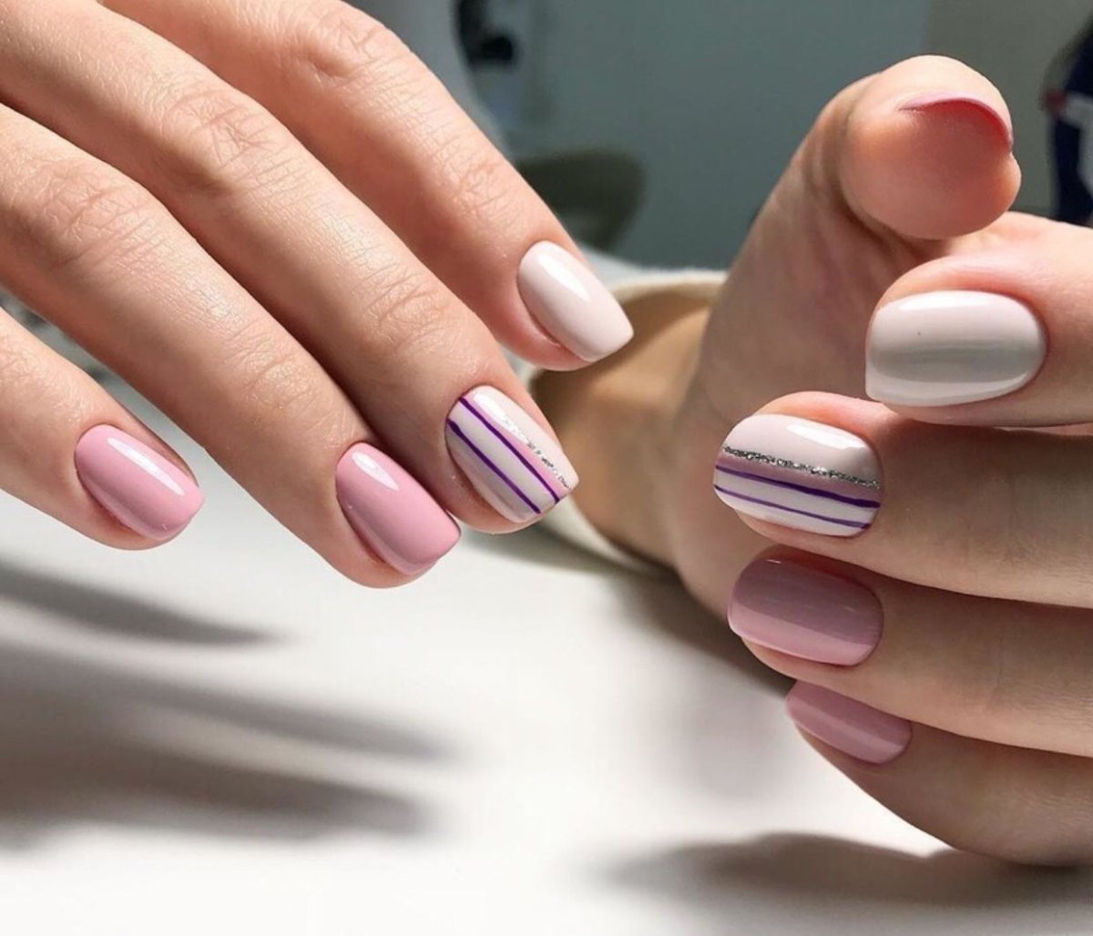 Офисный маникюр на короткие ногти