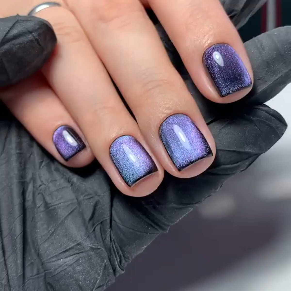 Гель лак бордо кошачий глаз