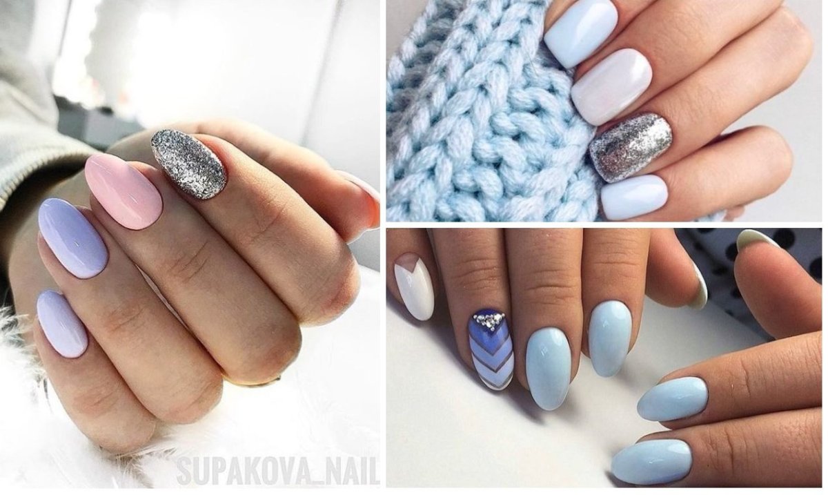 Светло серый маникюр