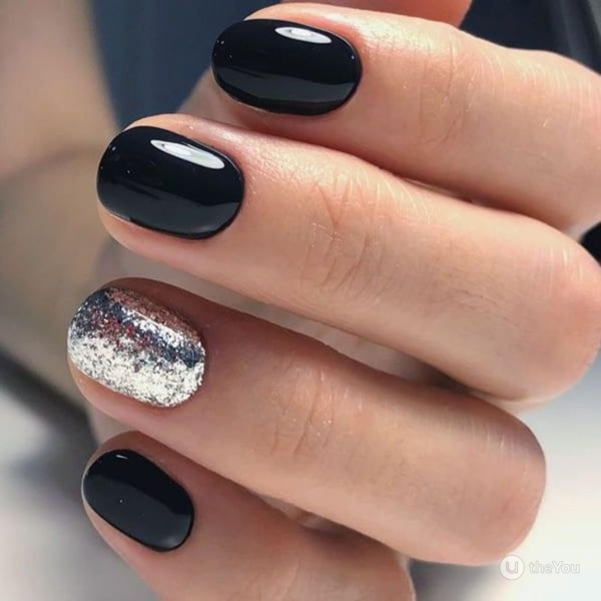 Chanel 219 Black Satin