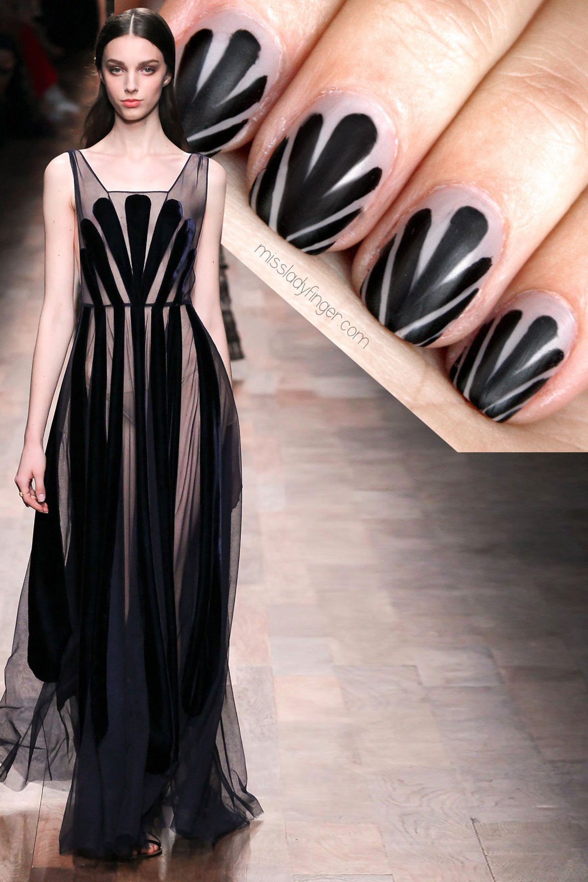 Черный маникюр