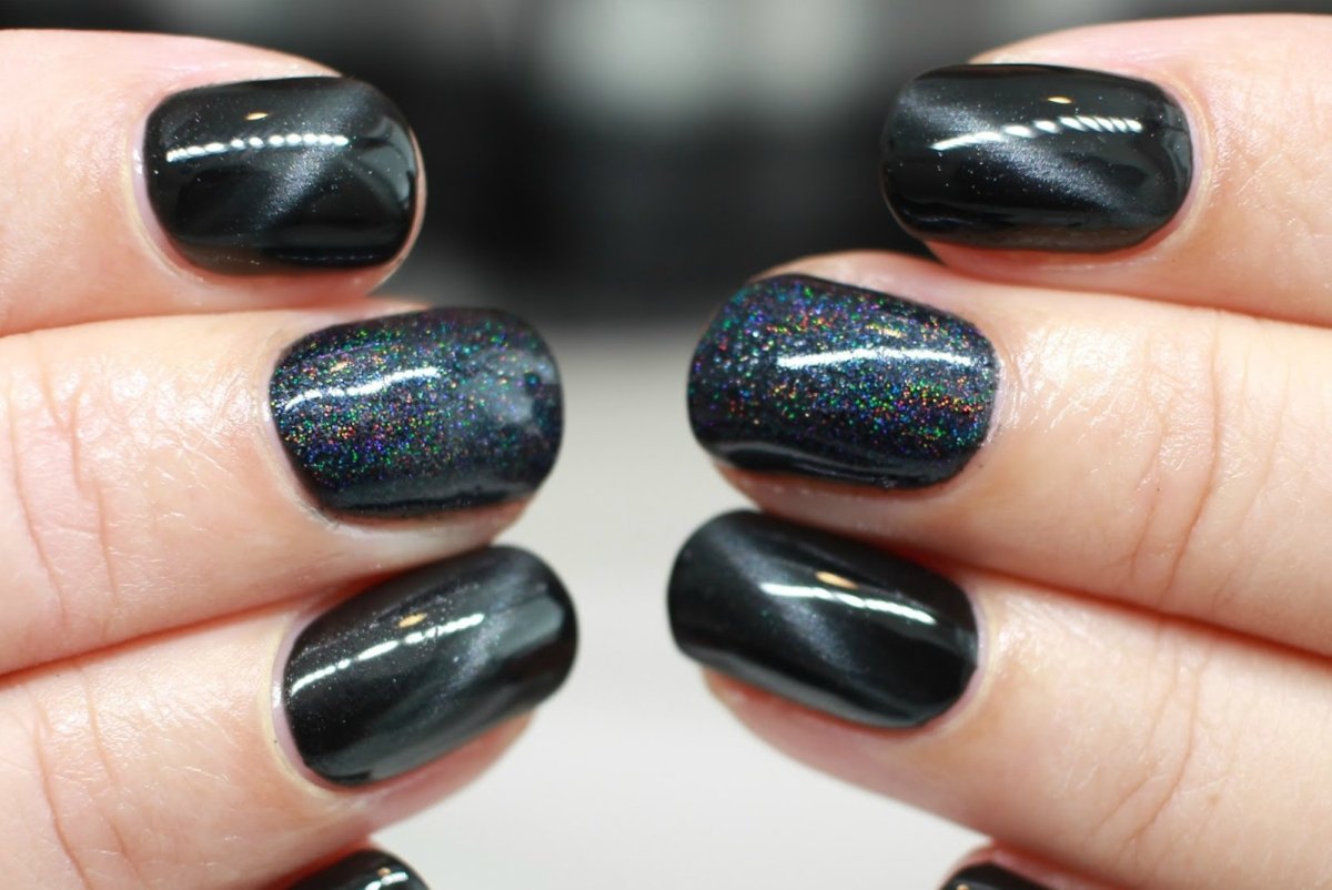 Маникюр кошачий глаз