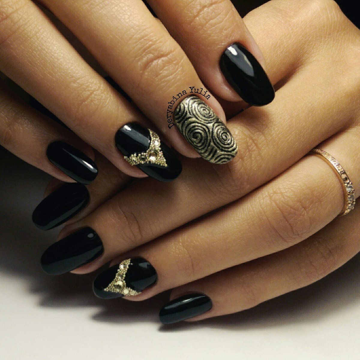 Ногти шикарные вечерние