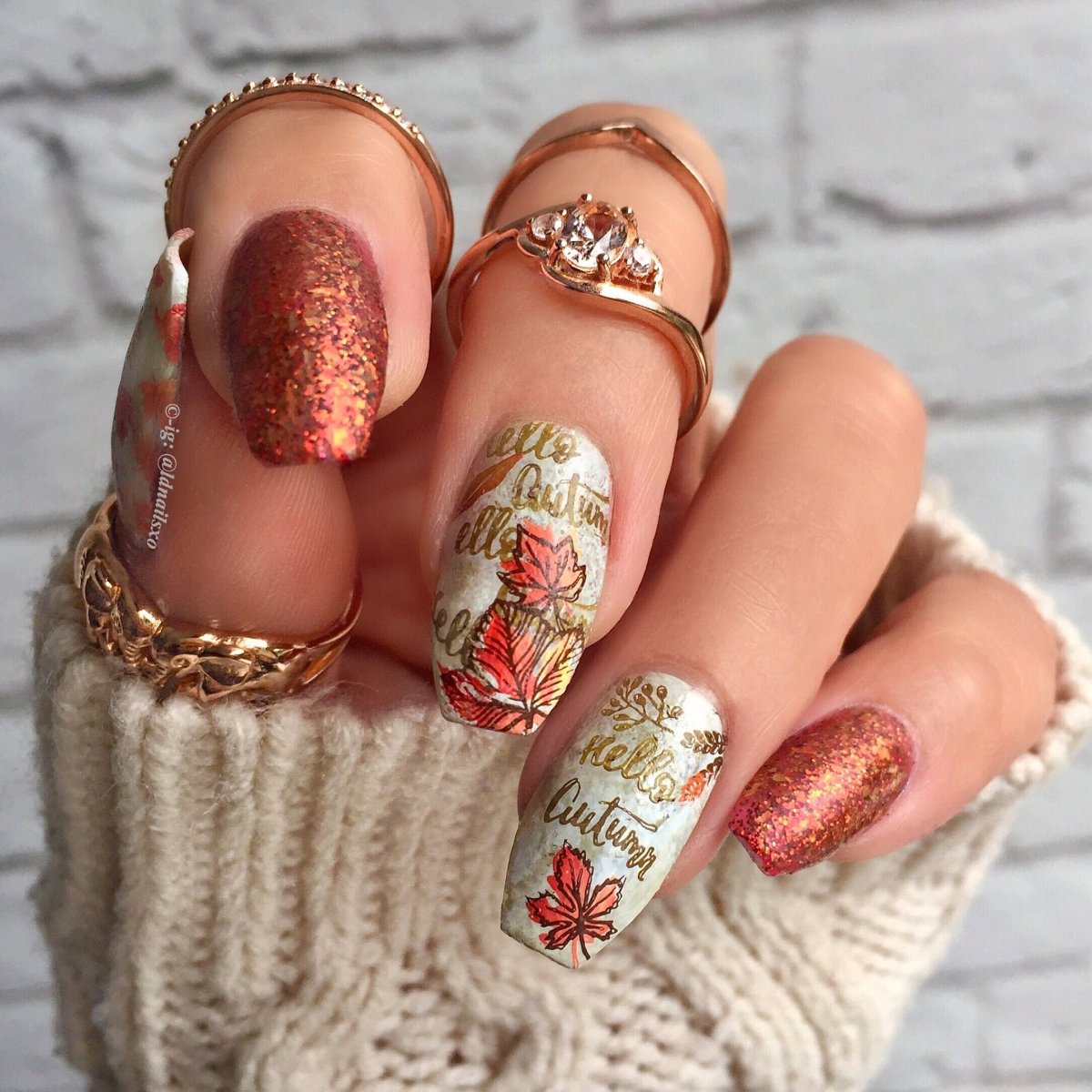 Шикарные осенние ногти