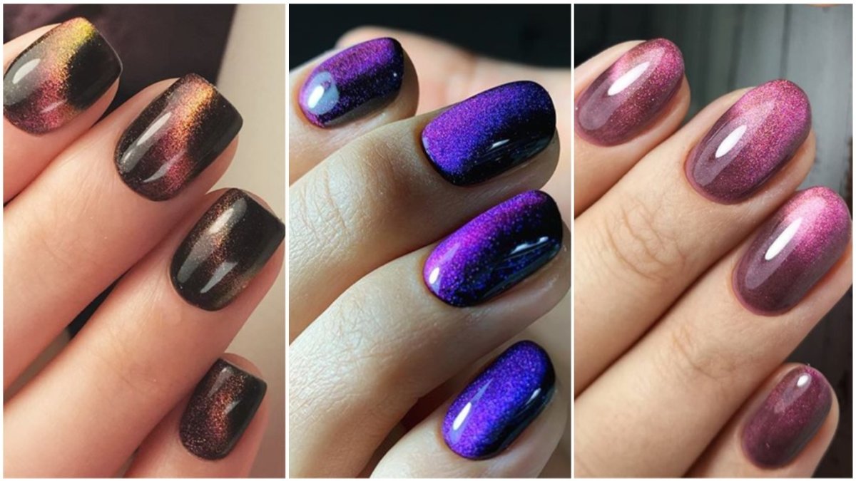 Маникюр кошачий глаз Бардо