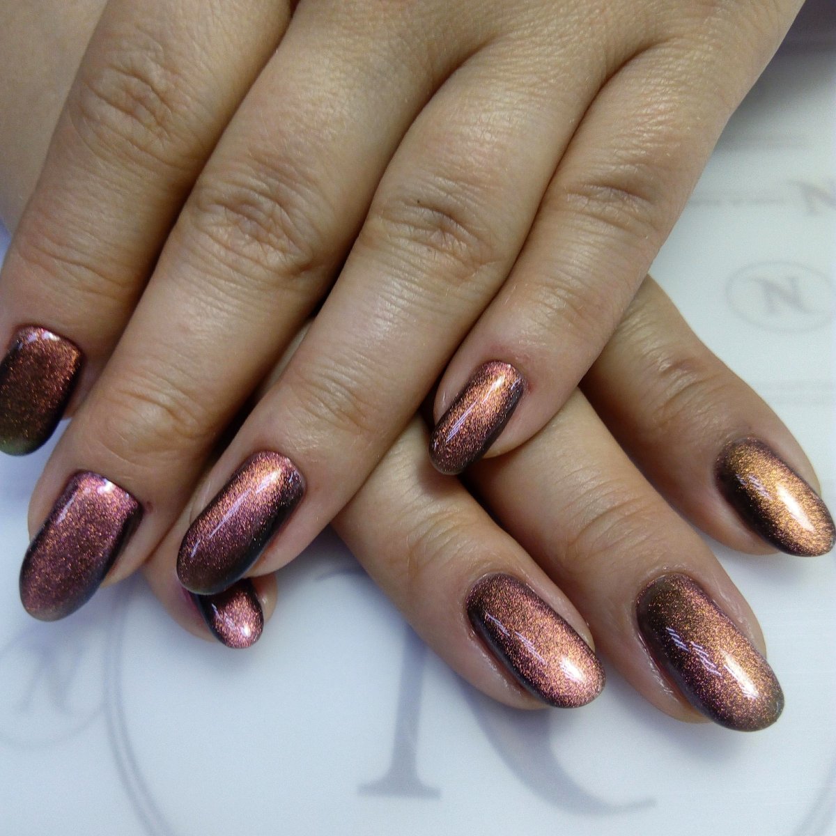 Жемчужная втирка на сиреневом