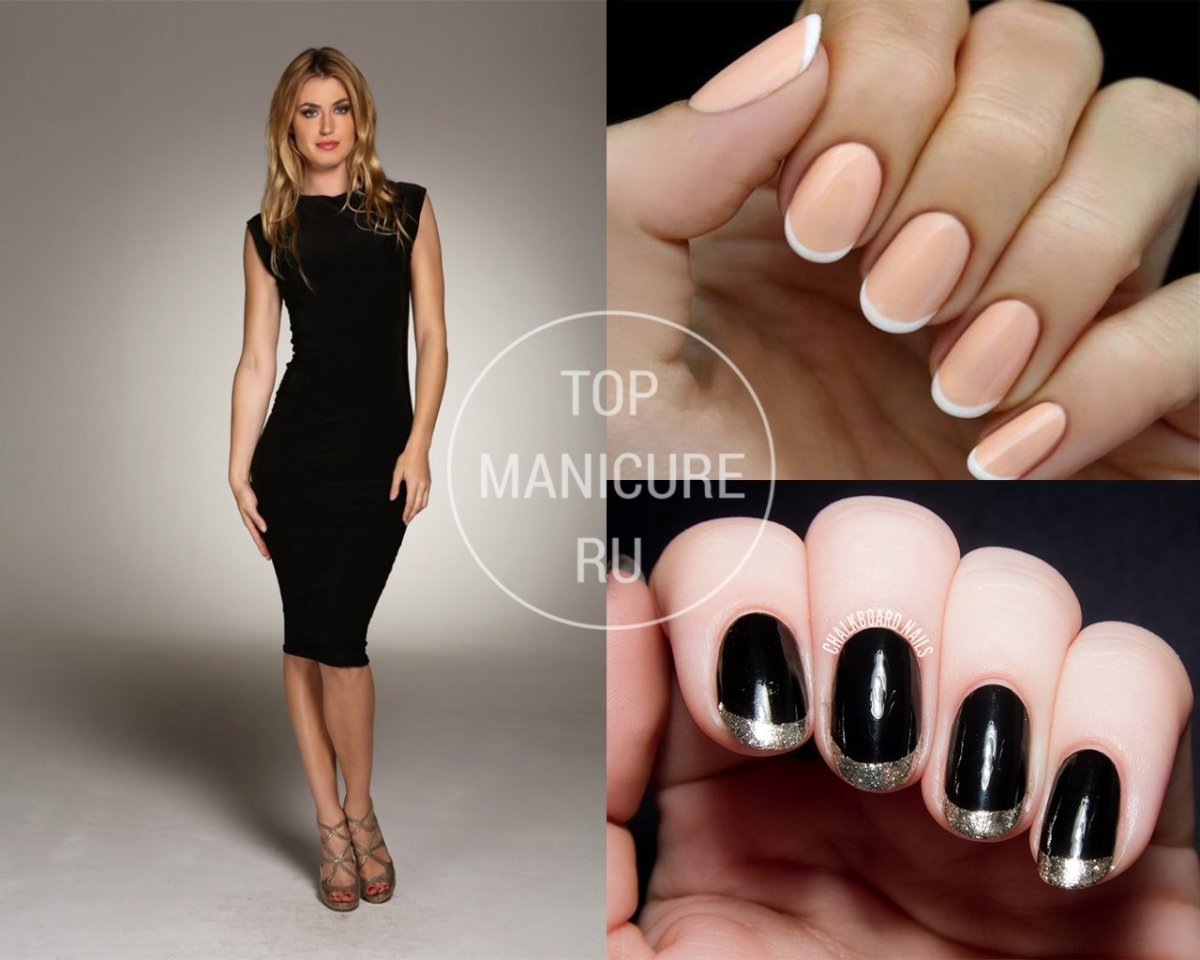 Черно белый маникюр