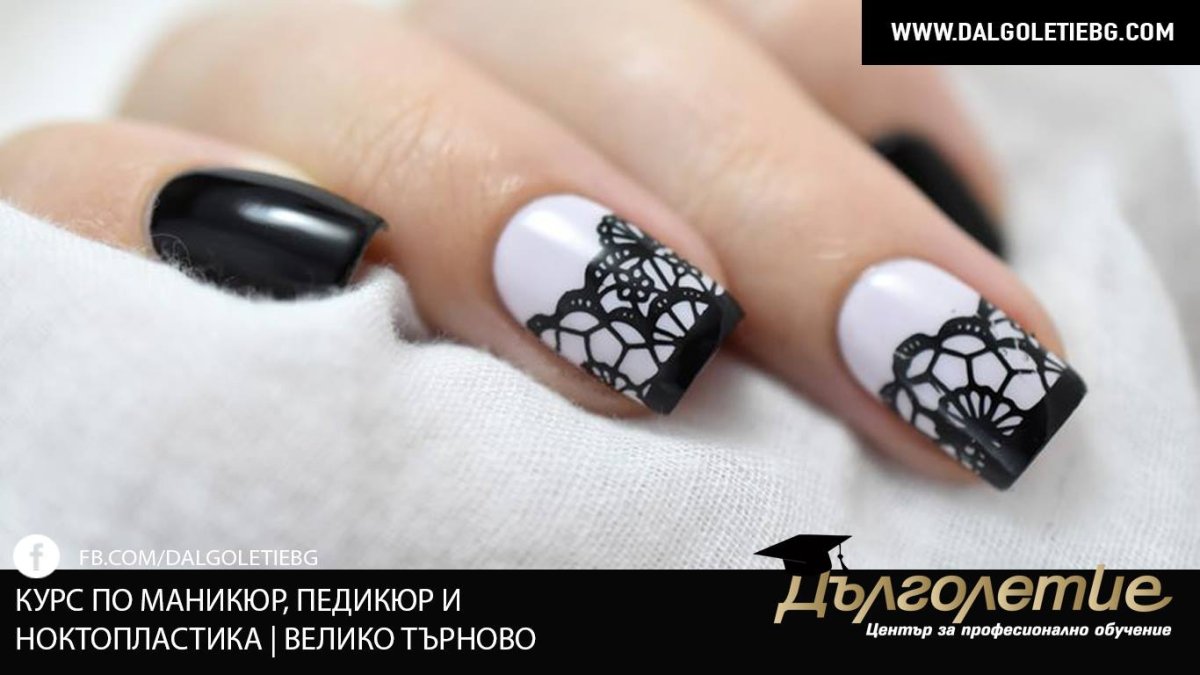 Ногти к черному платью