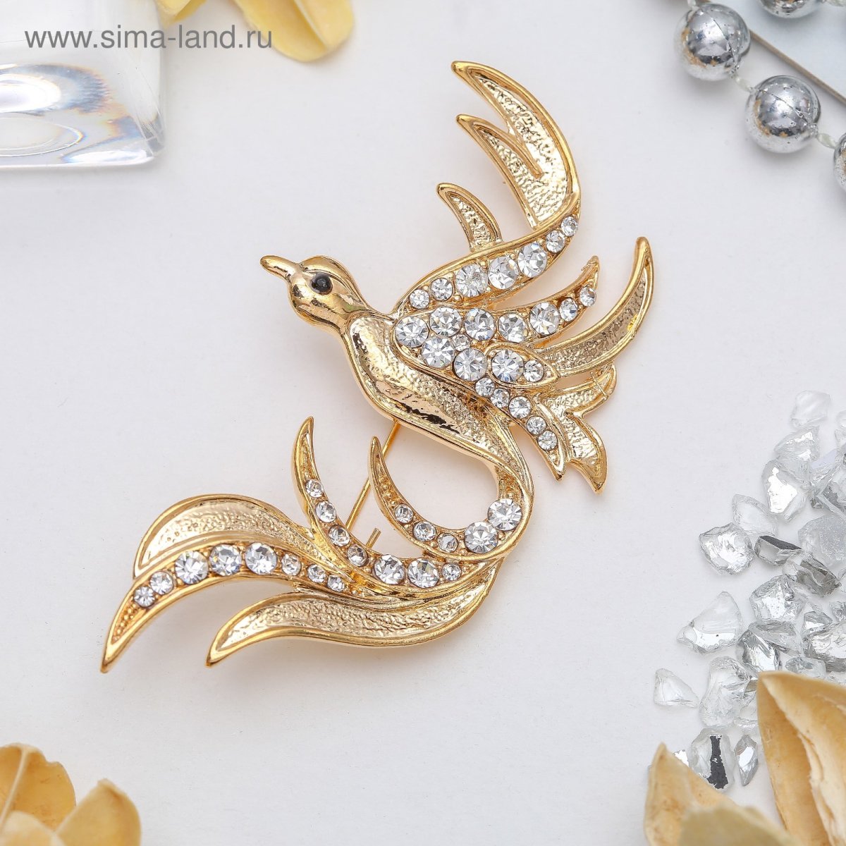 Золотая брошь Феникс