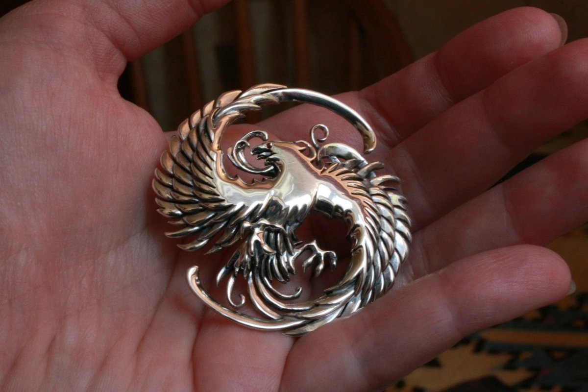 Финист Ясный Сокол оберег Сереброff