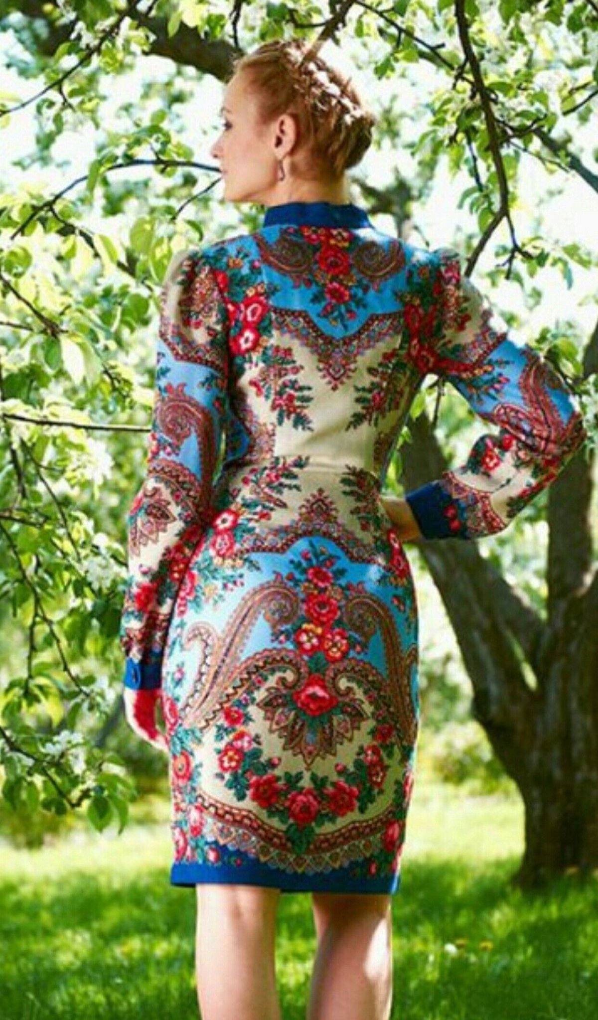 Платья с Павлопосадскими узорами