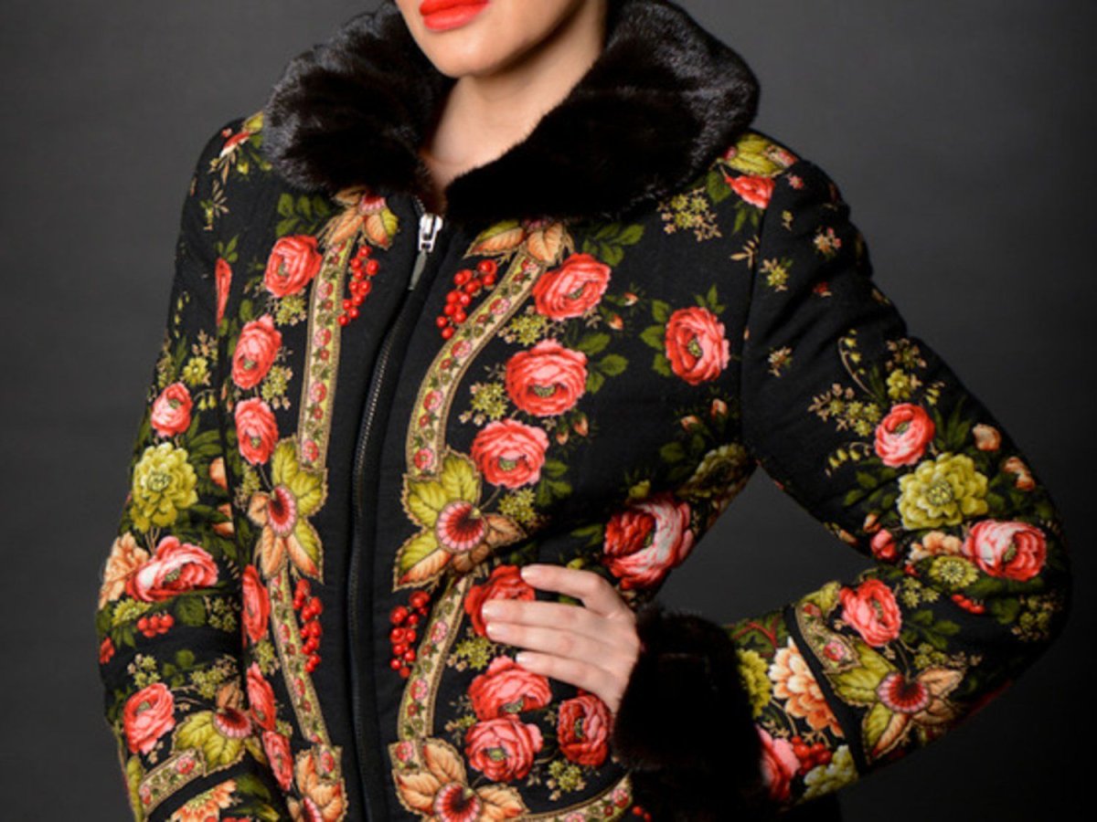 Куртка из павлопосадского платка