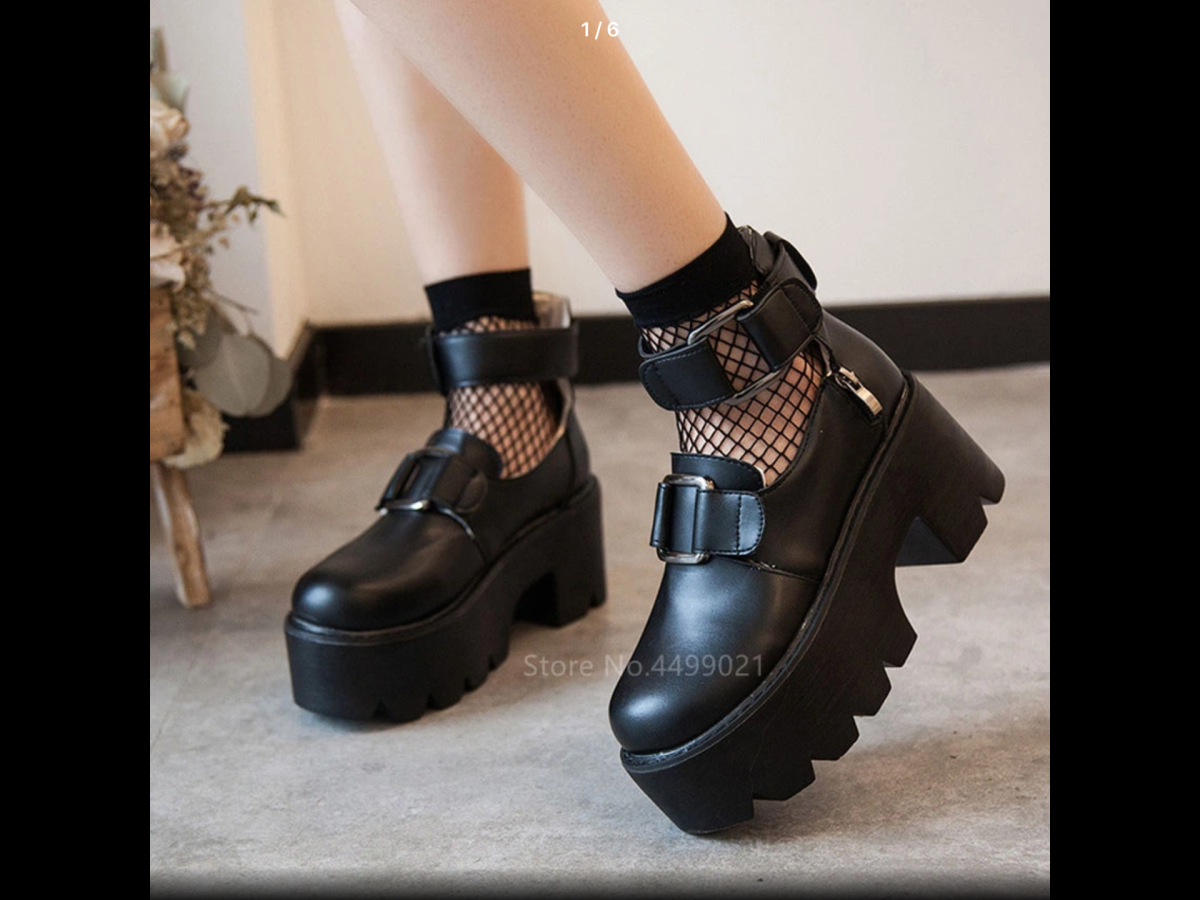 Туфли Мэри Джейн на массивной подошве