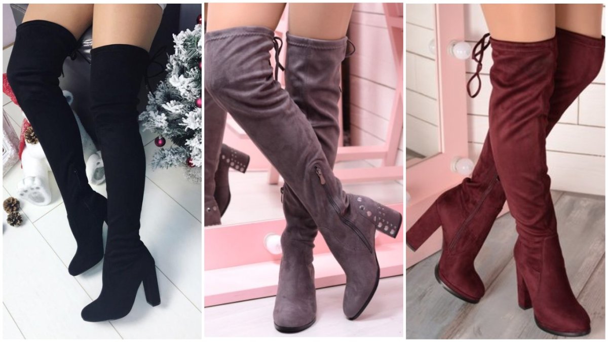 Зимние замшевые сапоги тренд 2020