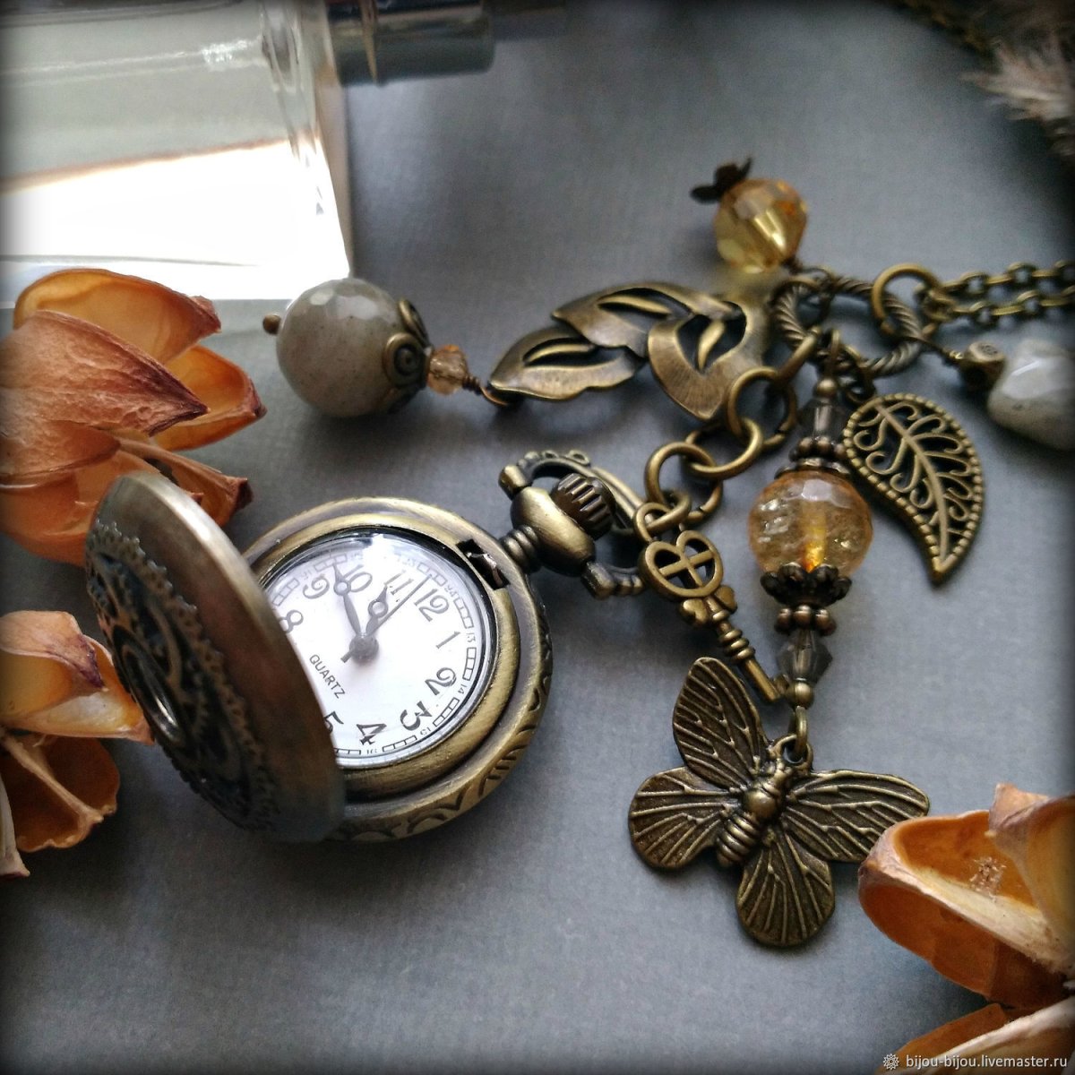 Quartz часы карманные