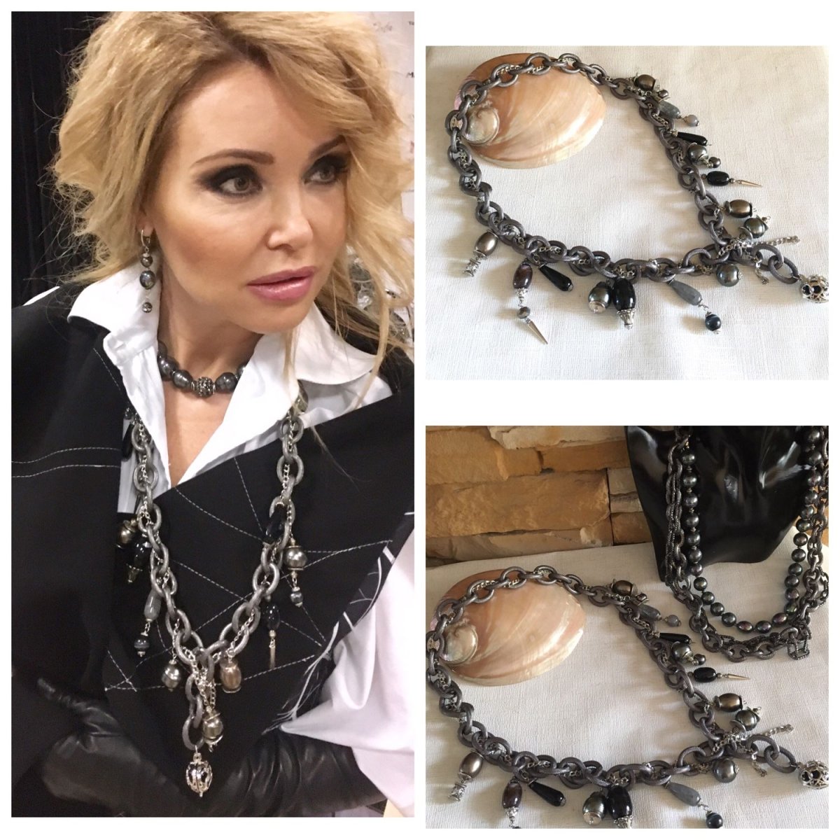 Колье диор цепь