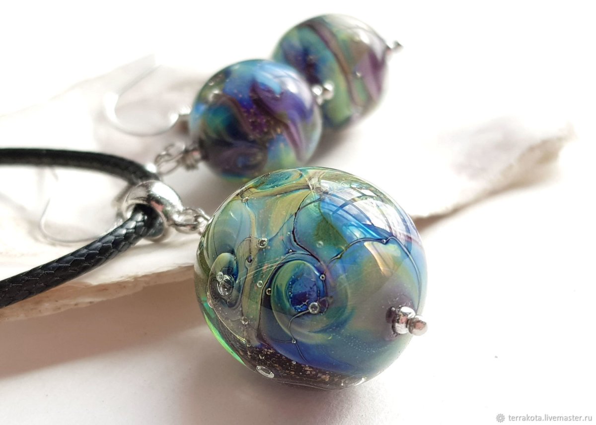 Украшения из муранского стекла космос