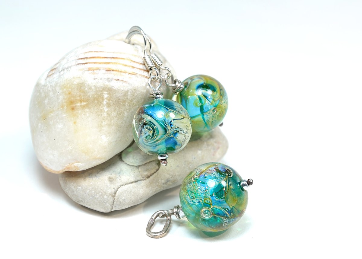 Кольцо из стекла лэмпворк