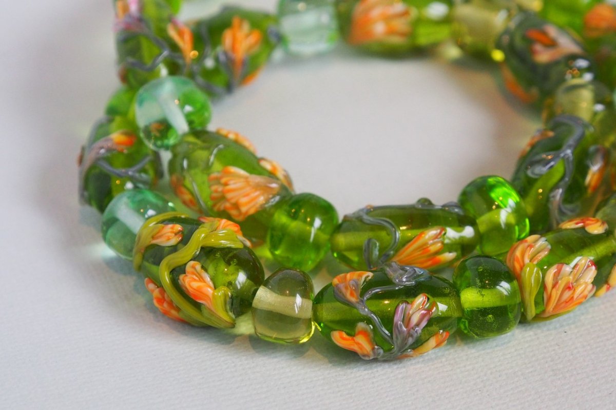 Миллефиори бусы Винтаж