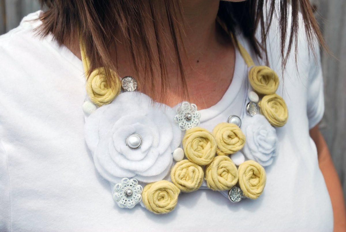 Украшения своими руками оригинальные задумки из тканевых