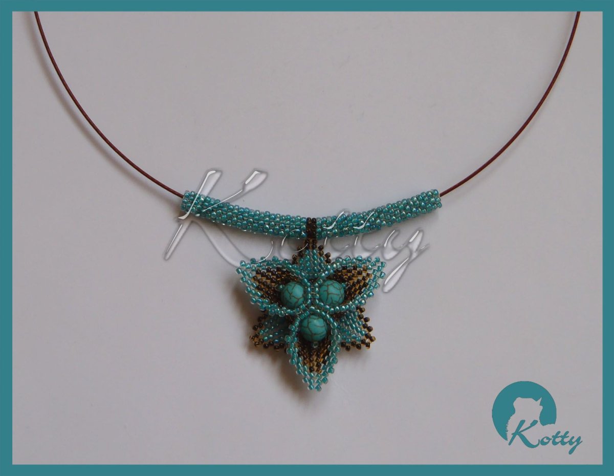 Кулон из бисера мастер класс