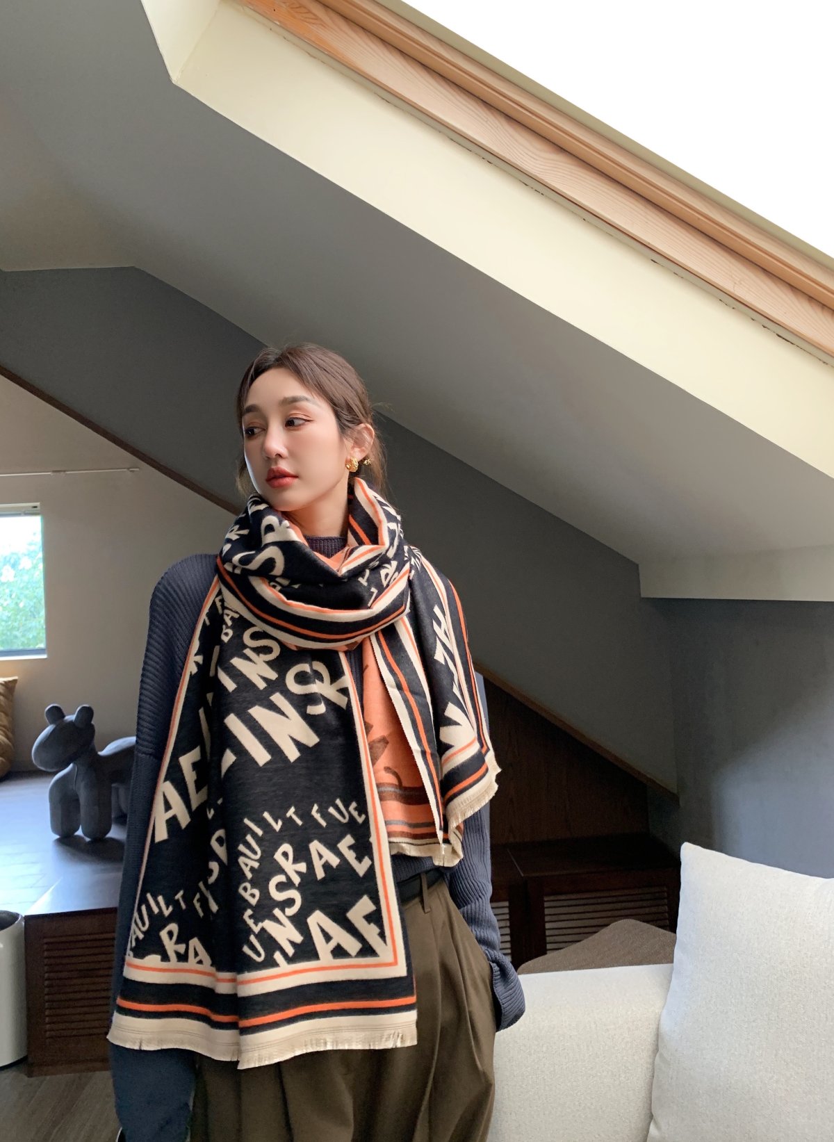 Толстый шарф