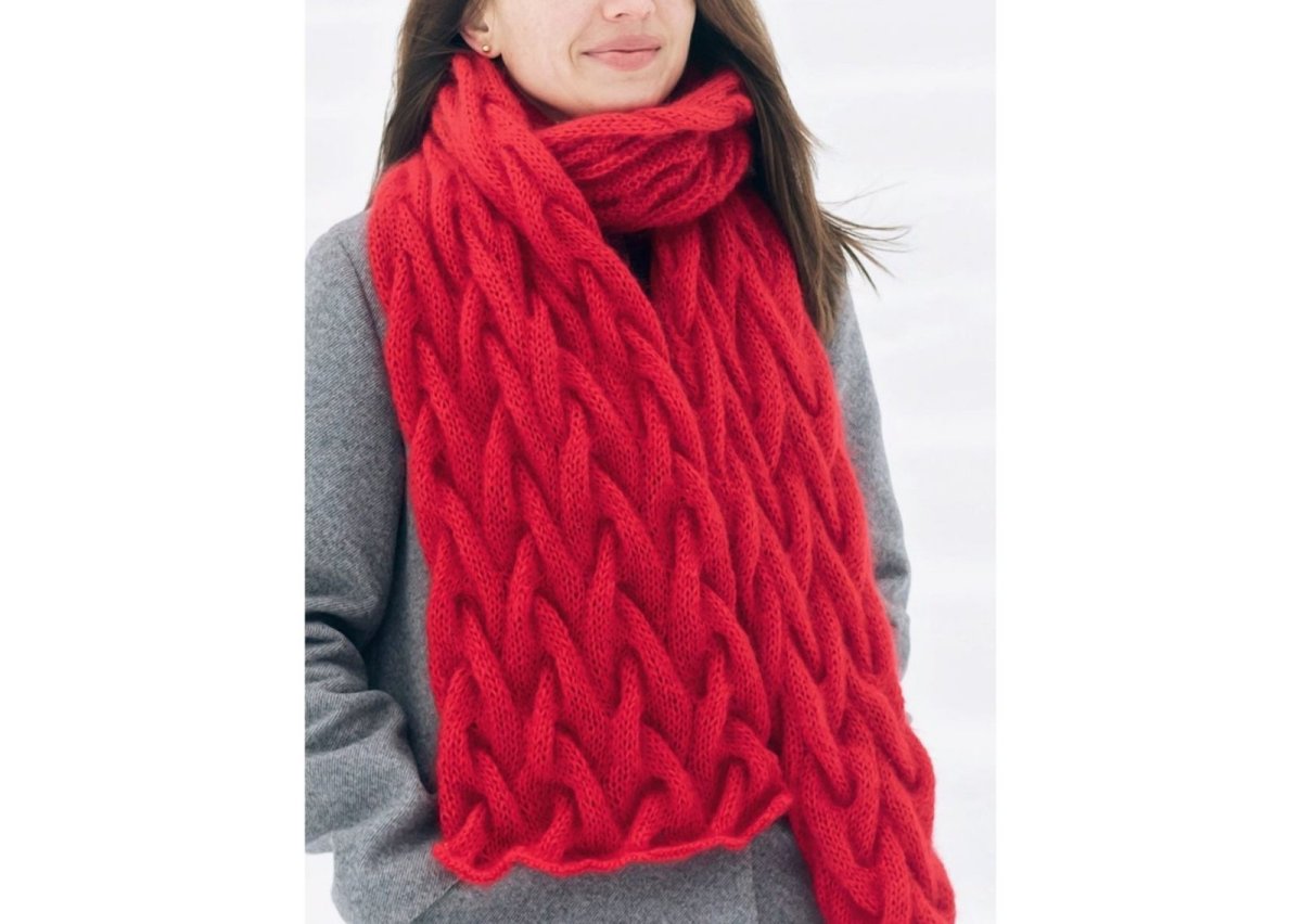 Шарф спицами женский