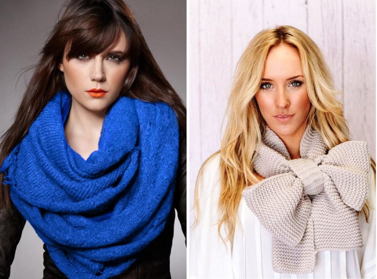 Шарф спицами