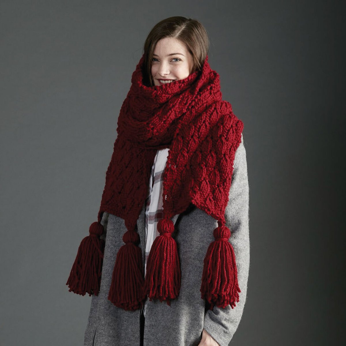 Узор для снуда спицами