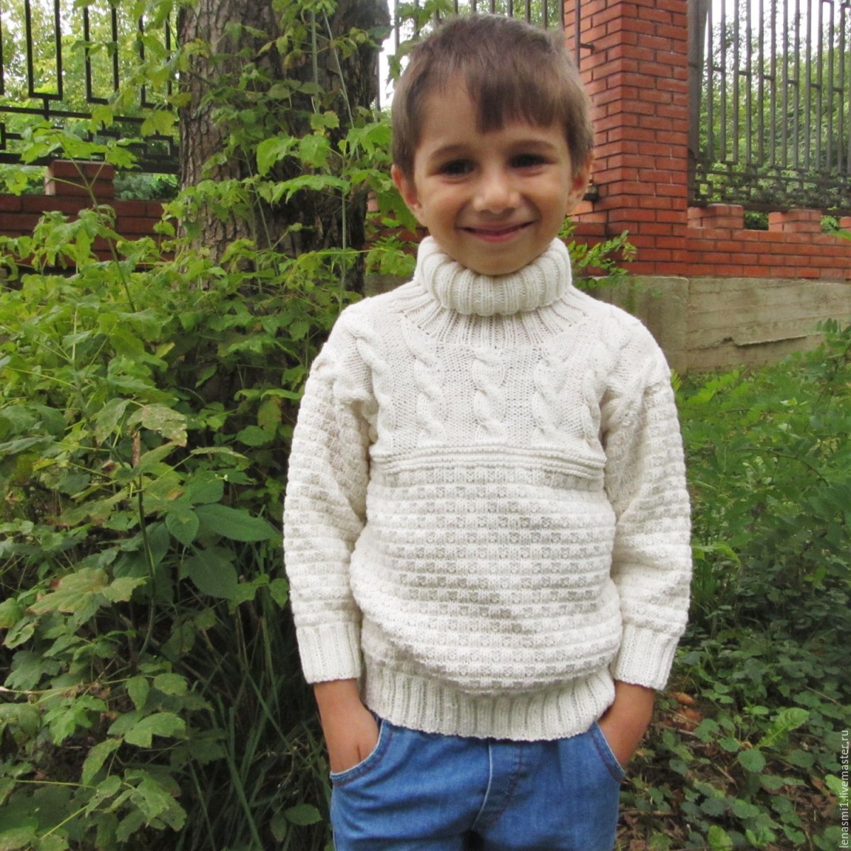 Вязание спицами кофты для мальчика 7 лет