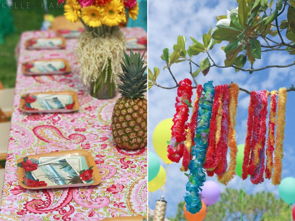 Гавайская вечеринка шаблоны для печати