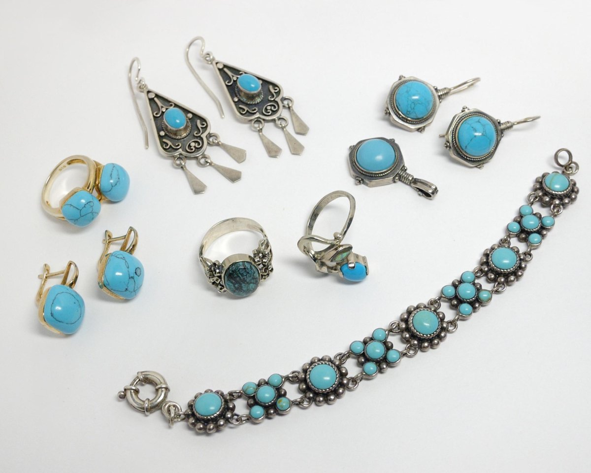 Красивые украшения из серебра с бирюзой форма капли
