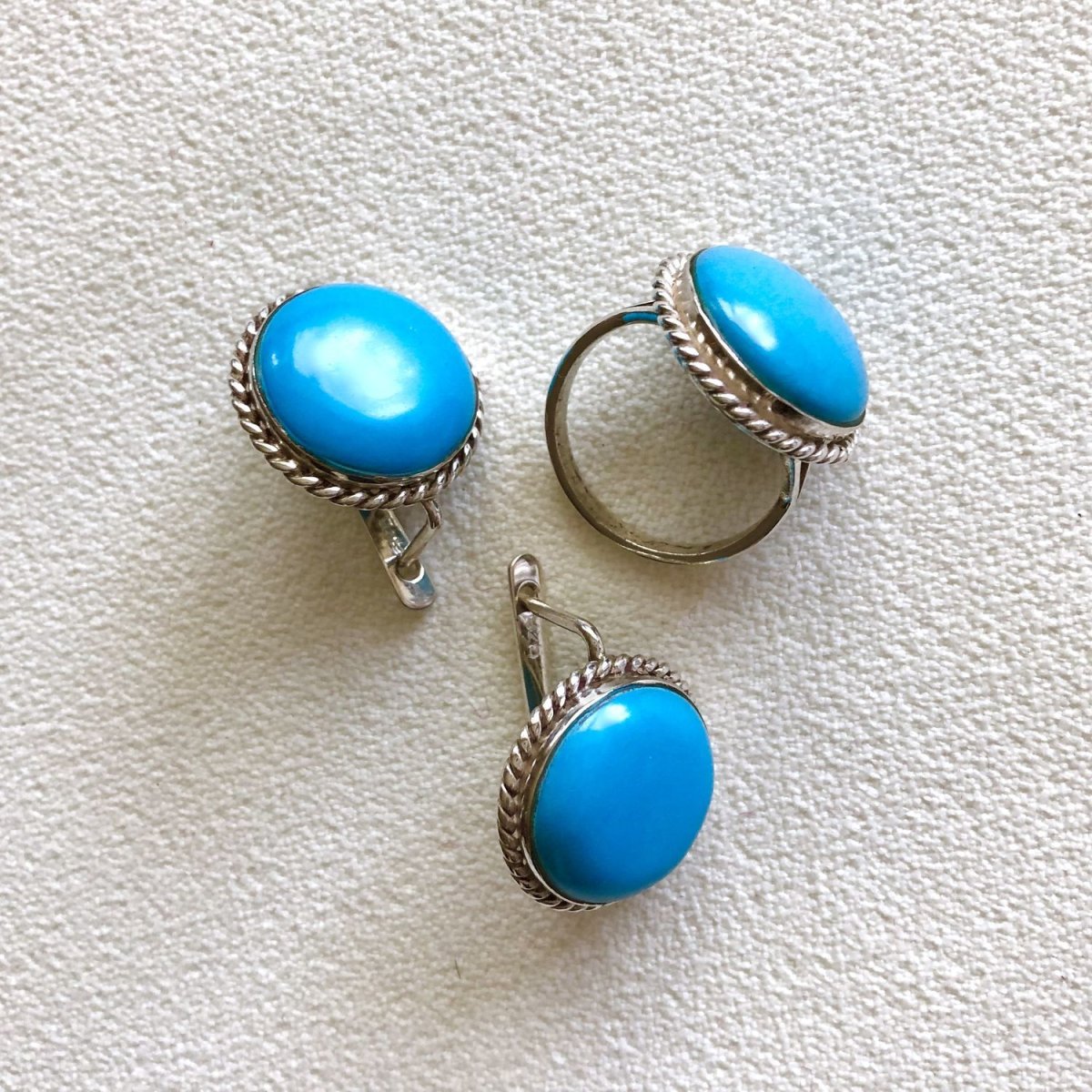 Серьги Сударушка бирюза серебро