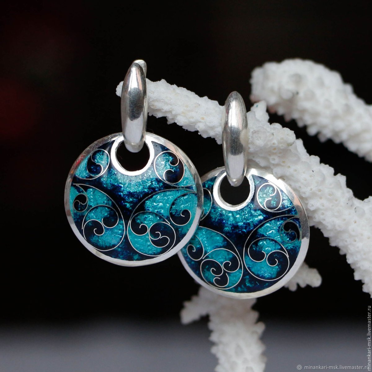 Браслет с бирюзой 034-Bib